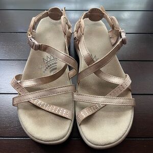 Skechers Tan w Pink Bling Strappy Sandals